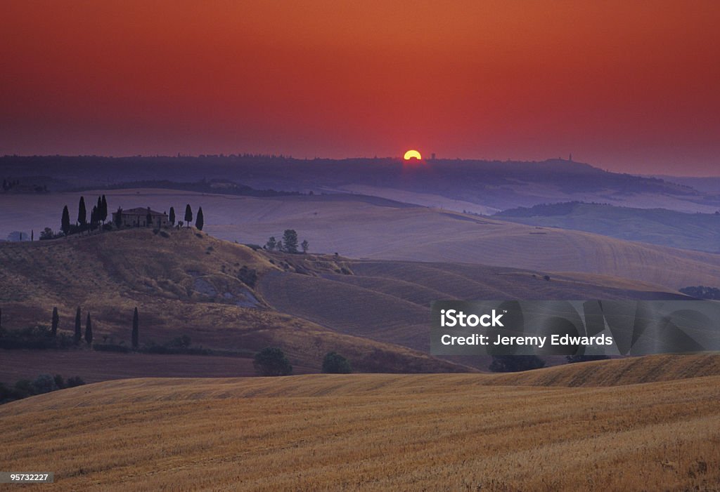 Lever du soleil en Toscane, Italie - Photo de Indiana libre de droits