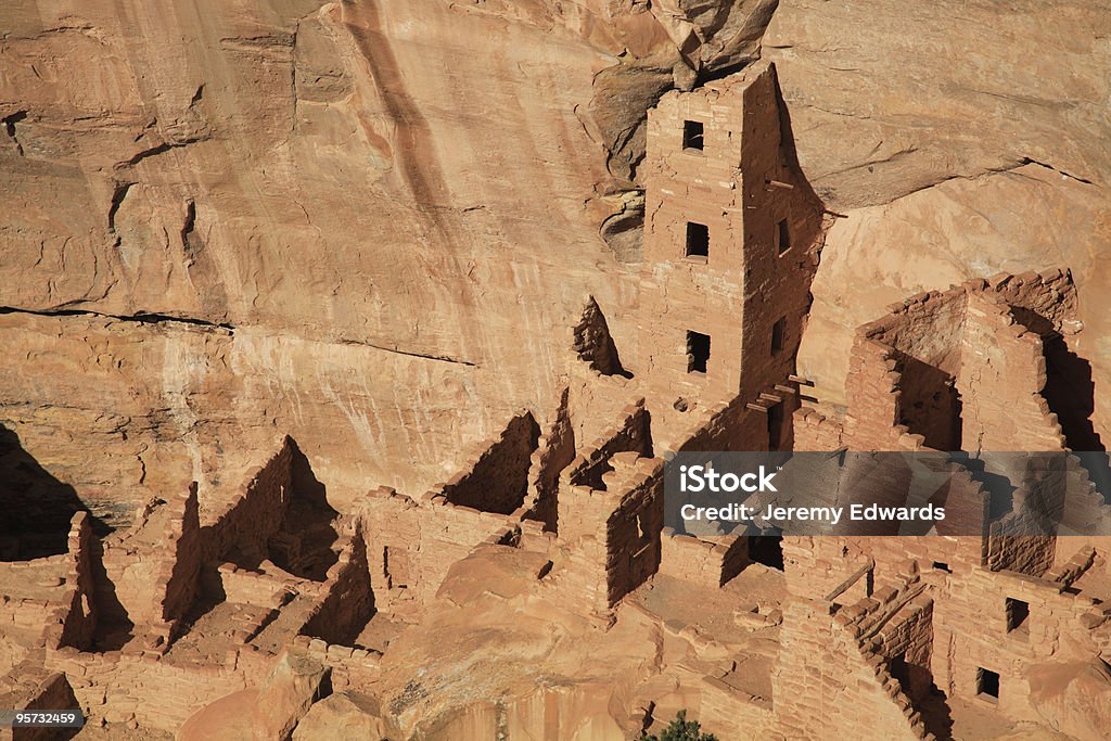 Square Tower House, Mesa Verde National Park - Lizenzfrei Anasazi Stock-Foto