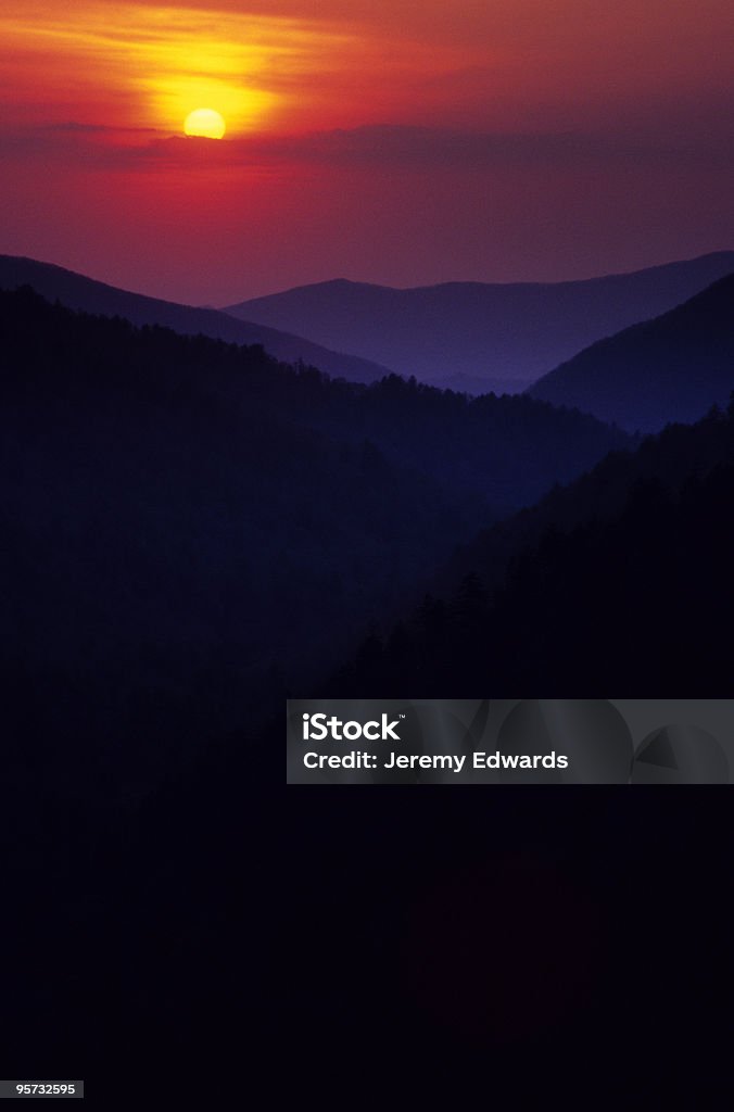 Góry Great Smoky z Morton Overlook - Zbiór zdjęć royalty-free (Appalachy)