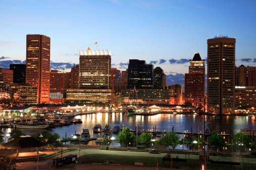 Baltimore's Inner Harbor was a major industrial port from the 1700s.  Redeveloped in the 1970s, the Inner Harbor is now one of Maryland's major tourist destinations.  One of the major attractions is the National Aquarium which was opened in 1981. 