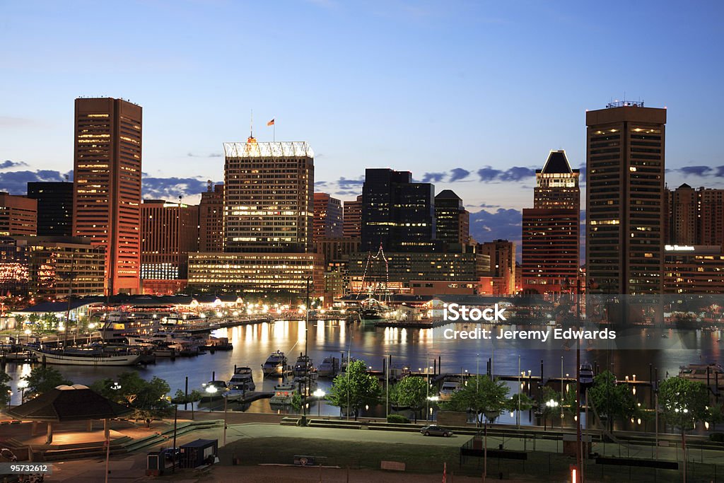 Wewnętrzny Port of Baltimore, Maryland. - Zbiór zdjęć royalty-free (Baltimore - Stan Maryland)
