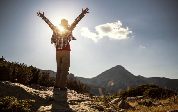 istock Success and victory in the mountains 957327776