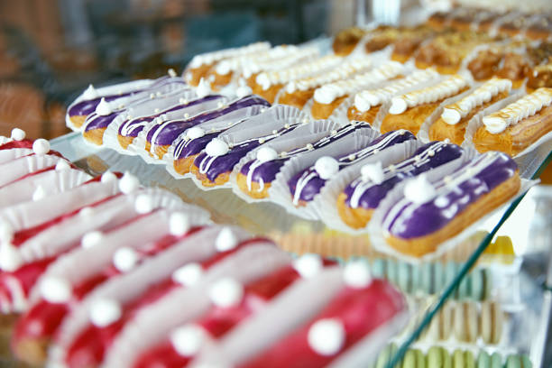 Traditional Russian Easter cake Kulich at Farmers' market