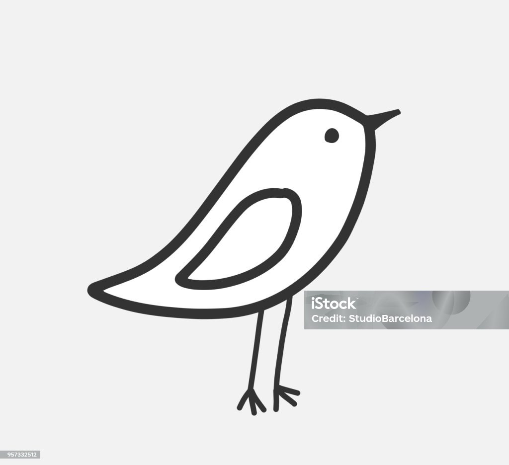 Little bird icon Little bird icon. Vector illustration Bird stock vector