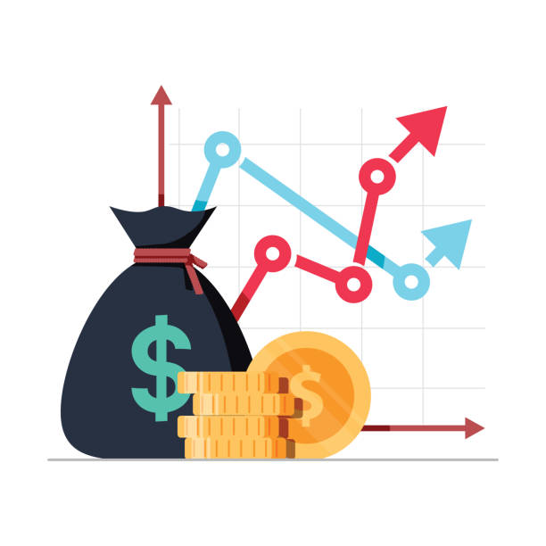 illustrations, cliparts, dessins animés et icônes de revenus augmenter stratégie, financier important retour sur investissement, de collecte de fonds et d’intérêt taux de croissance - illustrations de prêt