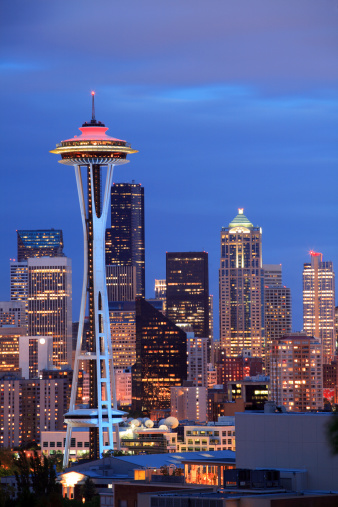 Seattle Wa Stock Photo - Download Image Now - Seattle, Space Needle, Urban  Skyline - iStock