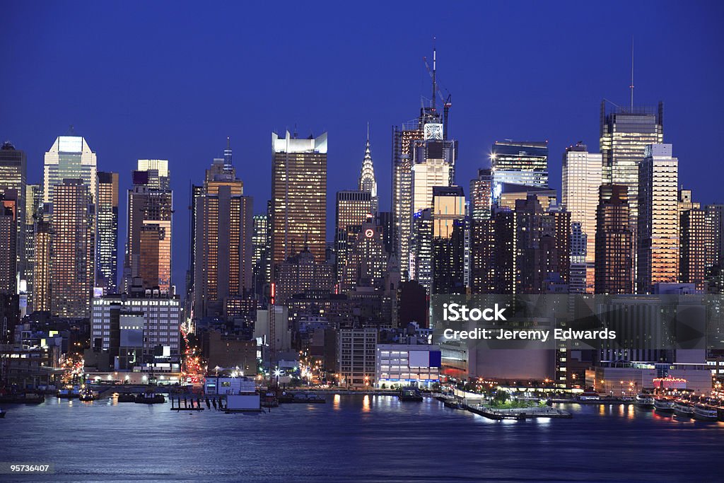 skyline di Manhattan - Foto stock royalty-free di Fiume Hudson