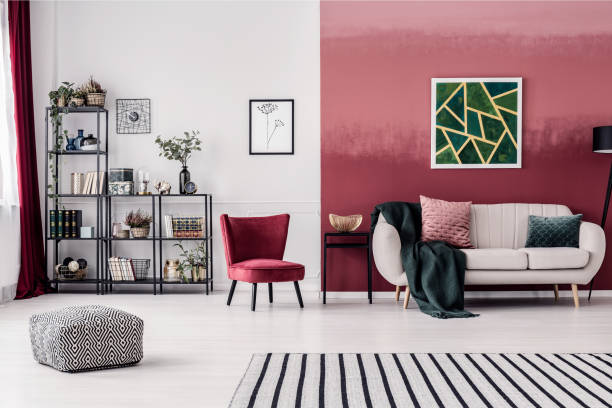 istock Green painting in spacious interior 957364626