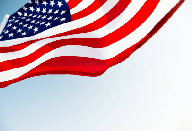 istock Close-up of American flag 957364692
