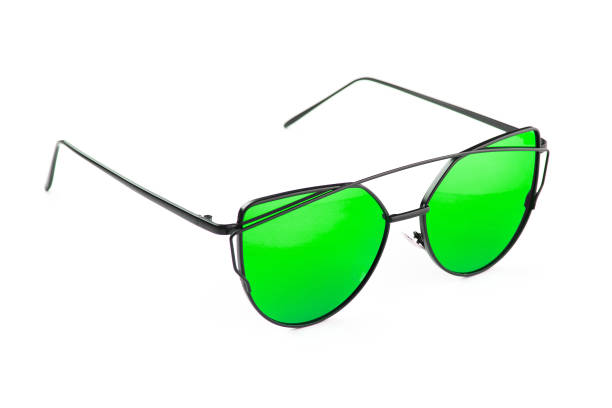 istock Green modern glasses isolated 957364980
