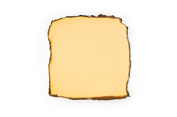 istock Burnt paper isolated on the white background 95736773