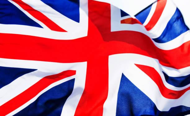 istock Close-up of the flying British flag 957368640
