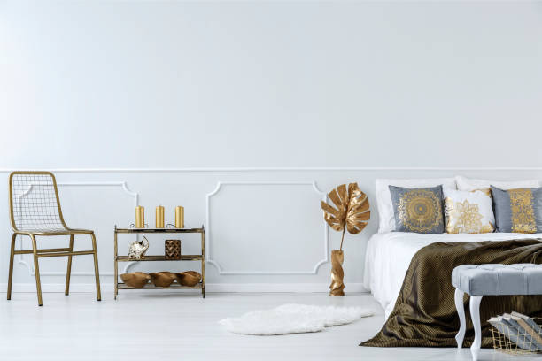 istock Chair, shelf and bed 957368902