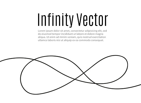 Infinity In Solid Lines Of Drawing Continuous Black Line Work Flat ...