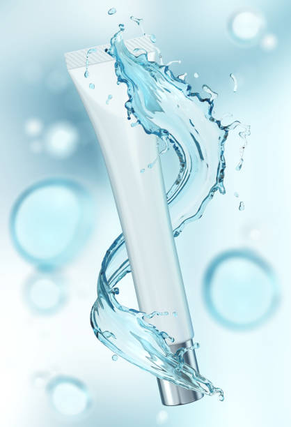 istock Tube package with water splash 957372872