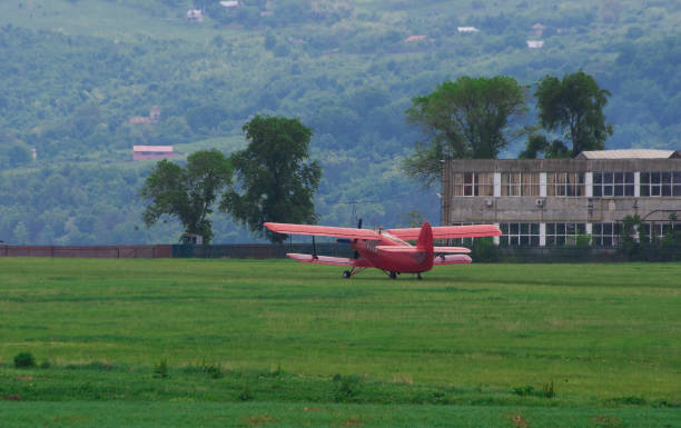 istock old airplane ready to takeoff at the airfield 957380166