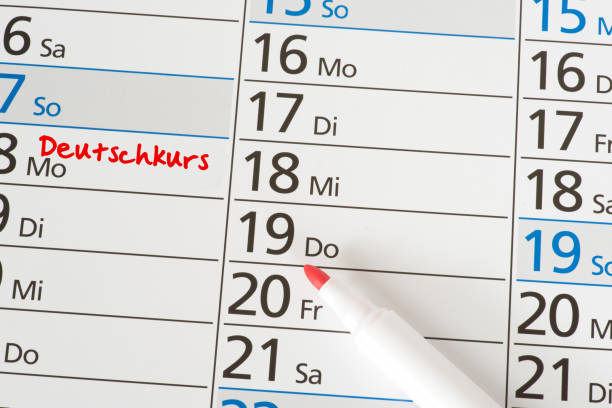 istock A calendar with the date for the German course 957383164
