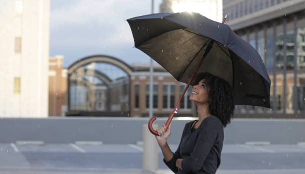 istock Woman with umbrella 957390062