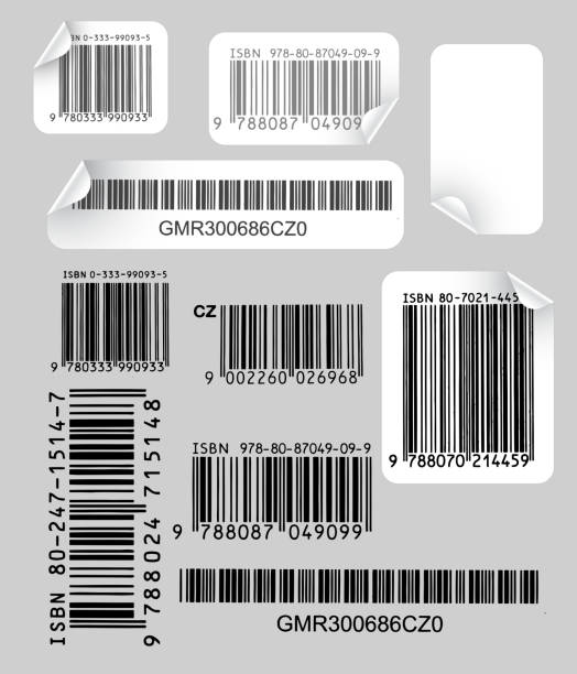 etiketten mit barcodes - bar code stock-grafiken, -clipart, -cartoons und -symbole