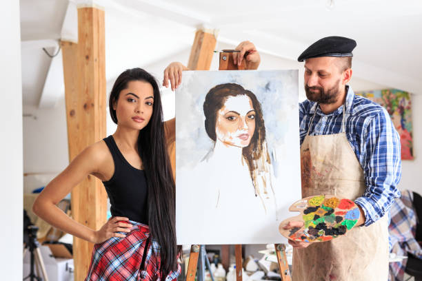 istock The artist and his muse 957398046