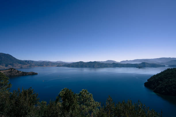 istock Scenic View Of Lake Against Clear Blue Sky 957402012