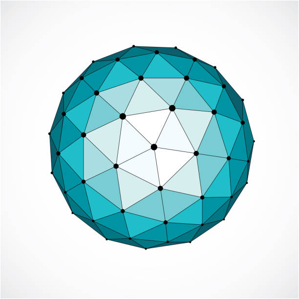 90+ Vector Dimensional Wireframe Low Poly Object Spherical Colorful ...