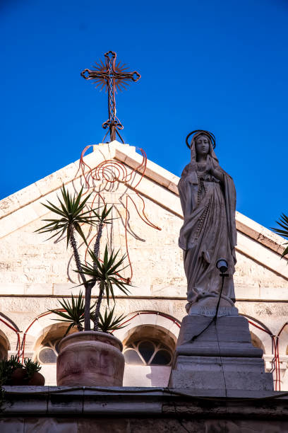 istock Curch and statues in the Streets of Bethlehem 957410904