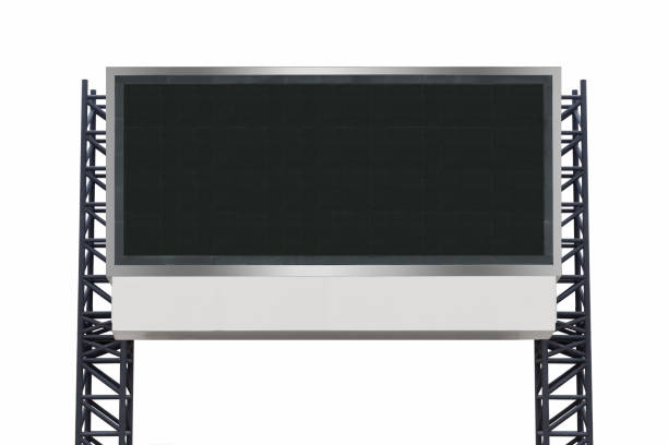 istock Large scoreboard stadium isolated on white background. use clipping path 957414800