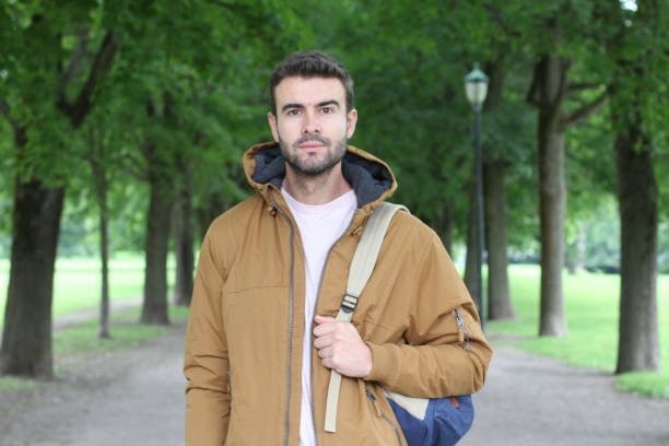 istock Trendy male with a winter outfit 957421352