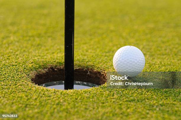 Golf Tippe In Stockfoto und mehr Bilder von Abenddämmerung - Abenddämmerung, Einlochen - Golf, Extreme Nahaufnahme