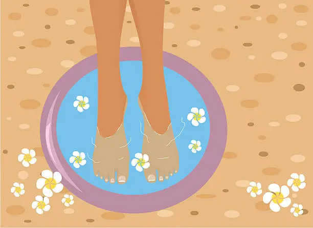 Vector illustration of Pedicure