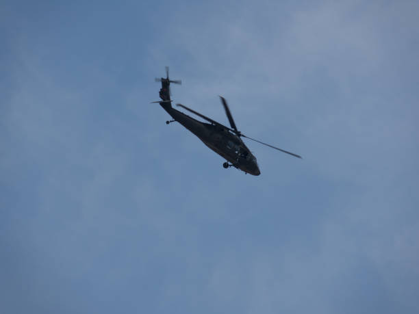 istock Helicopter in the air 957469342