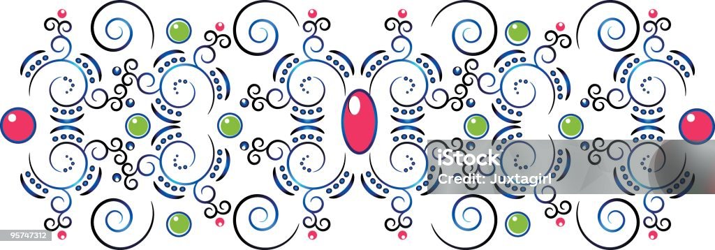 Kolorowy Bukiet z swirls - Grafika wektorowa royalty-free (Bez ludzi)