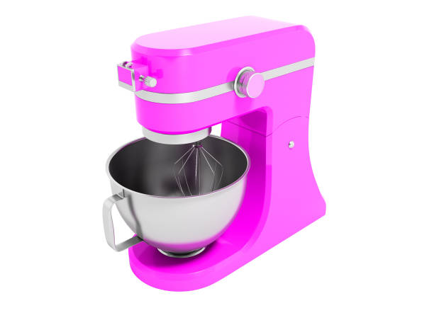 istock Modern multifunctional electric food processor pink with a capacity for beating eggs 3d rendering on white background no shadow 957478876