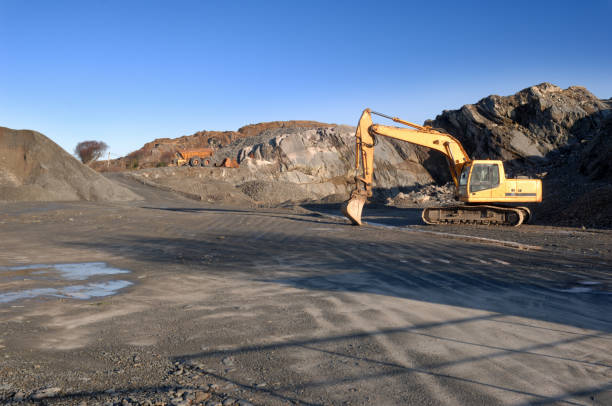 Scenic shot of a quarry being dug