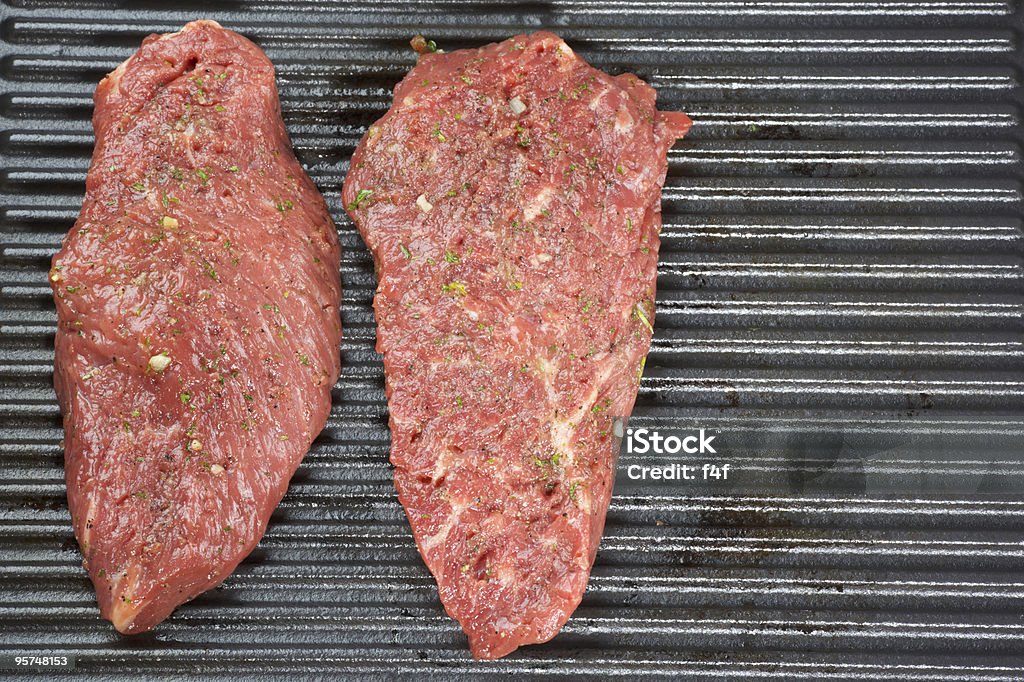 Zwei rohen steak - Lizenzfrei Ansicht aus erhöhter Perspektive Stock-Foto