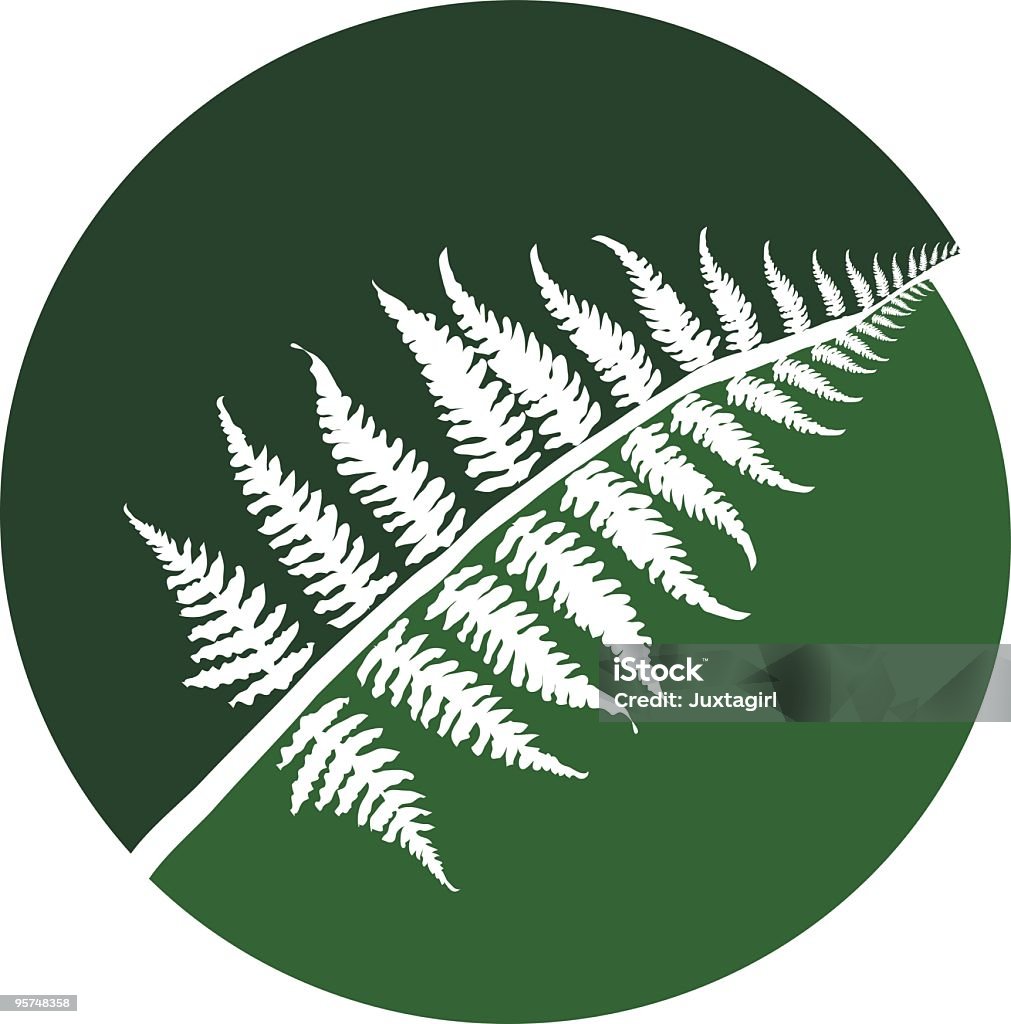 Palm fronda símbolo - arte vectorial de Blanco - Color libre de derechos