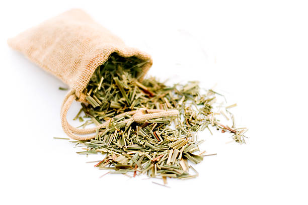 istock Lemongrass in burlap bag isolated on white 95748412
