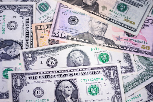 istock Money background, assorted American dollar banknotes, bills. Business concept. 957490858