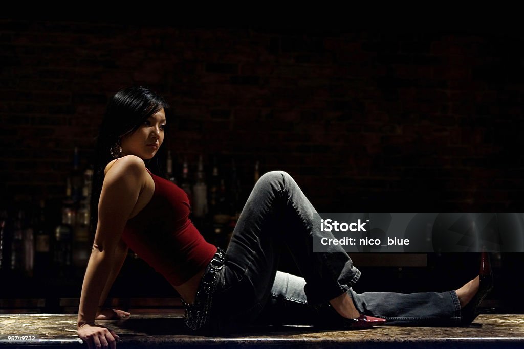 Hot girl auf bar - Lizenzfrei Dunkel Stock-Foto