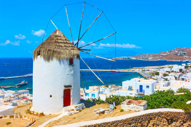 istock Traditional windmilll in Mykonos 957500040