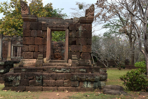 Khmer temple Buriram stock photo