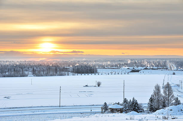 Arctic solstício de inverno - foto de acervo