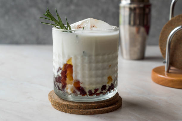 istock Salted Caramel White Russian Cocktail with Rosemary and Ice. 957520146