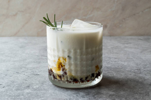 istock Salted Caramel White Russian Cocktail with Rosemary and Ice. 957521604