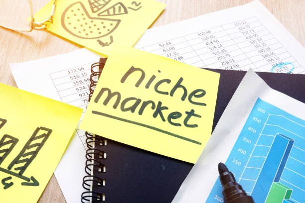 istock Niche market written on a memo stick. 957537412