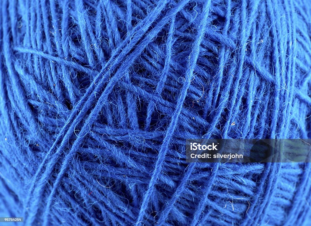 Крупный план синяя woolen clew - Стоковые фото Без людей роялти-фри
