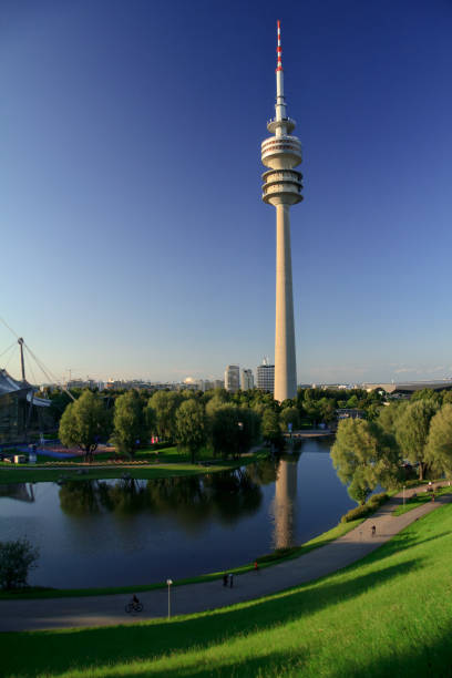 istock Olympic tower and stadium in Munich Bavaria Germany 957545586