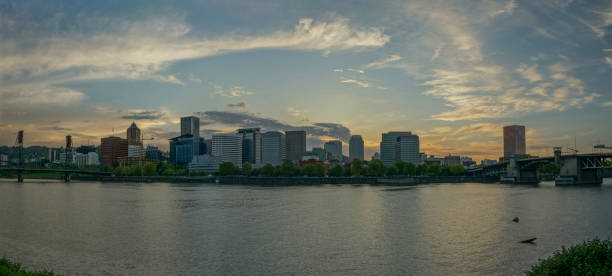 istock Portland Oregon's Downtown Skyline at Sunset with the Hawthorne Bridge 957546608