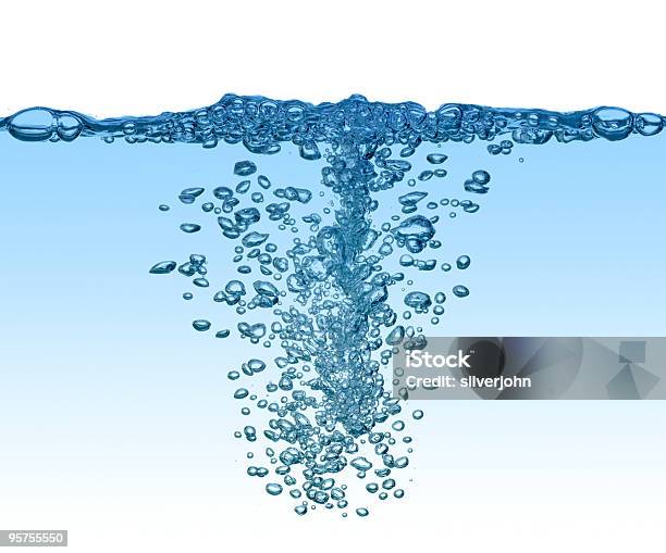 Water Splash Stock Photo - Download Image Now - Abstract, Blue, Bubble